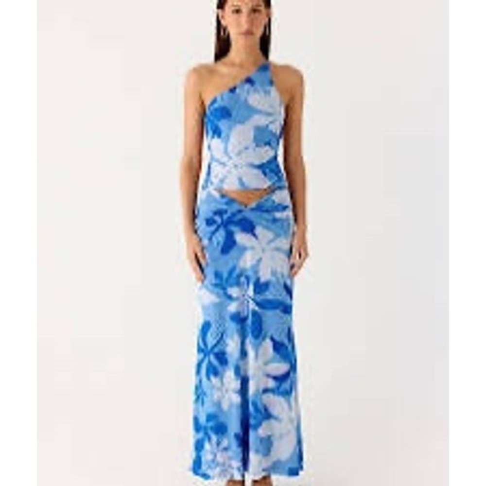 Peppermayo Briene Maxi Skirt Sea Blue Size 4 New With Tag